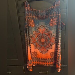 dressbarn Multicolor Sleeveless Top